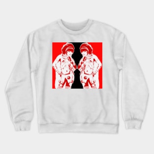 Stylized figure of indigenous girl in the parade Crewneck Sweatshirt